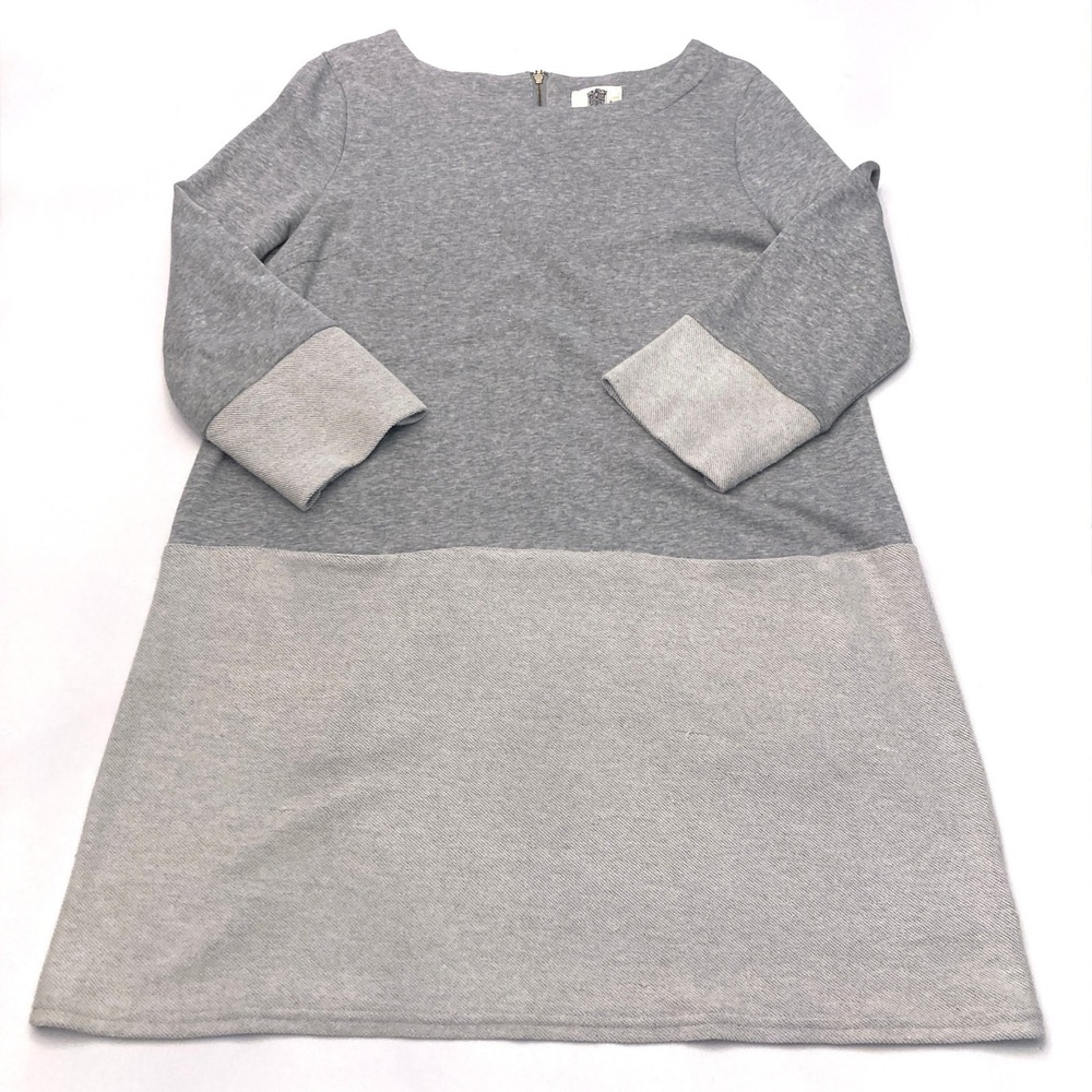 Anthropologie Lili's Closet Tunic Dress Gray French Terry Jersey Womens Medium